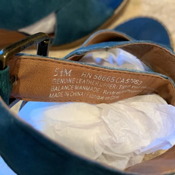 Caslon wedge suede/leather espadrille Blue Size 5.5 - Picture 5 of 6